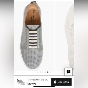 Comfortiva Tacey Leather Slip-On Sneaker 8W 8 Wide 8 W